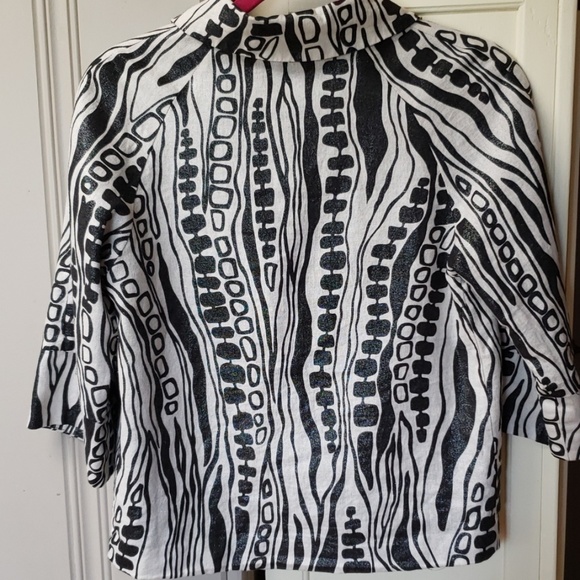 WD•NY Dressy Ladies Top Linen Jacket size 4 - Picture 5 of 5